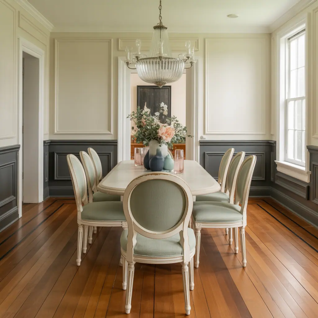 dining room chair rail paint colors