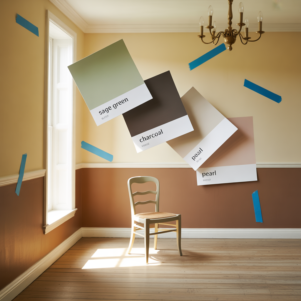 dining room chair rail paint colors