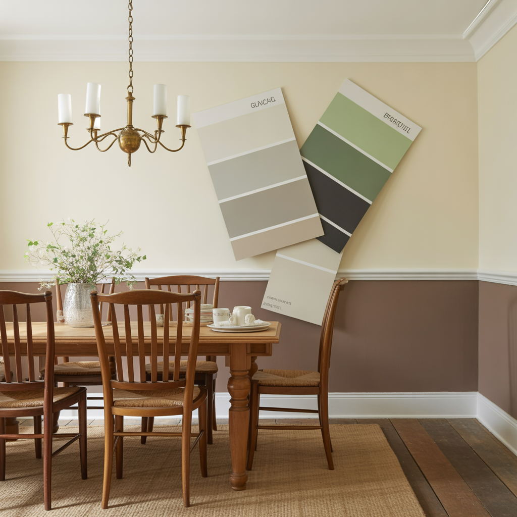 dining room chair rail paint colors