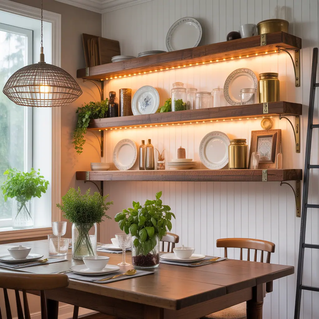 dining room shelves inspiration