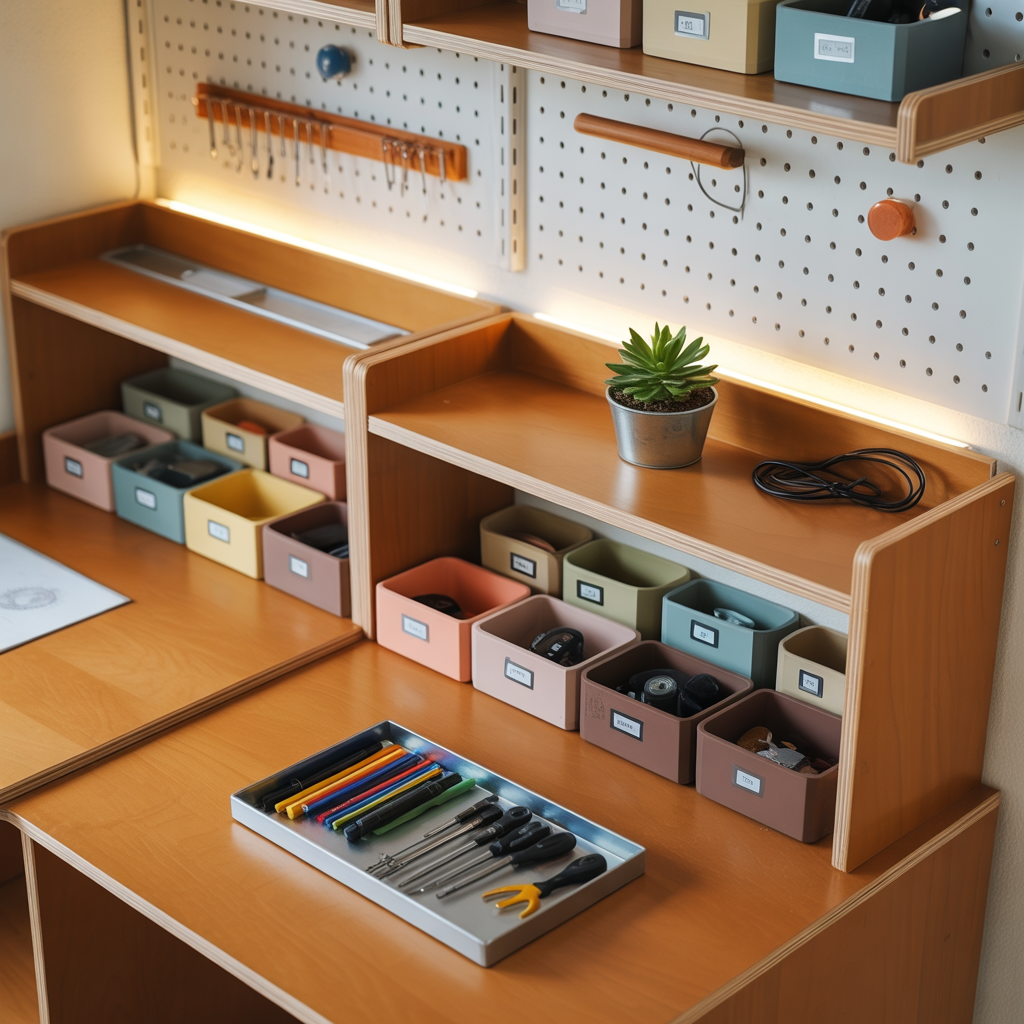 dorm desk organization