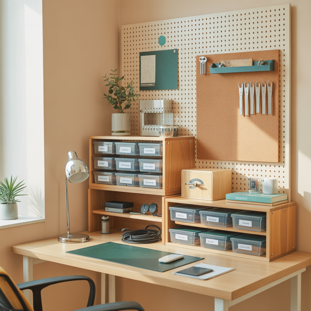 dorm desk organization