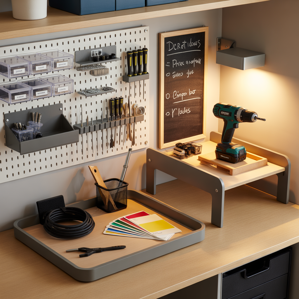 dorm desk organization