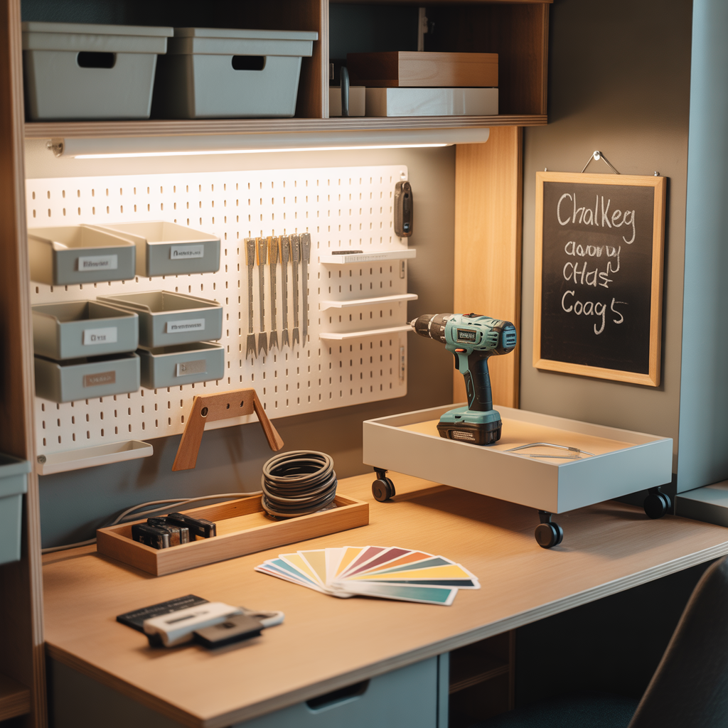 dorm desk organization