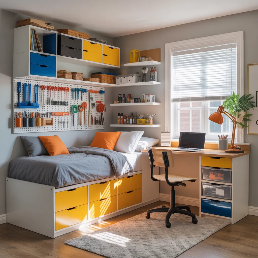dorm room organization ideas