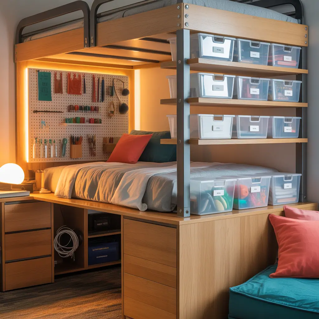 dorm room organization ideas