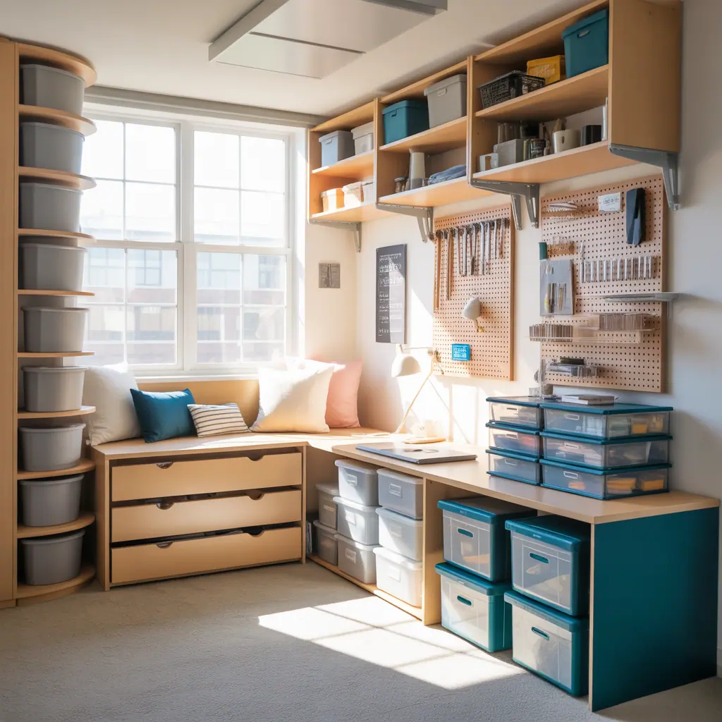 dorm room organization ideas