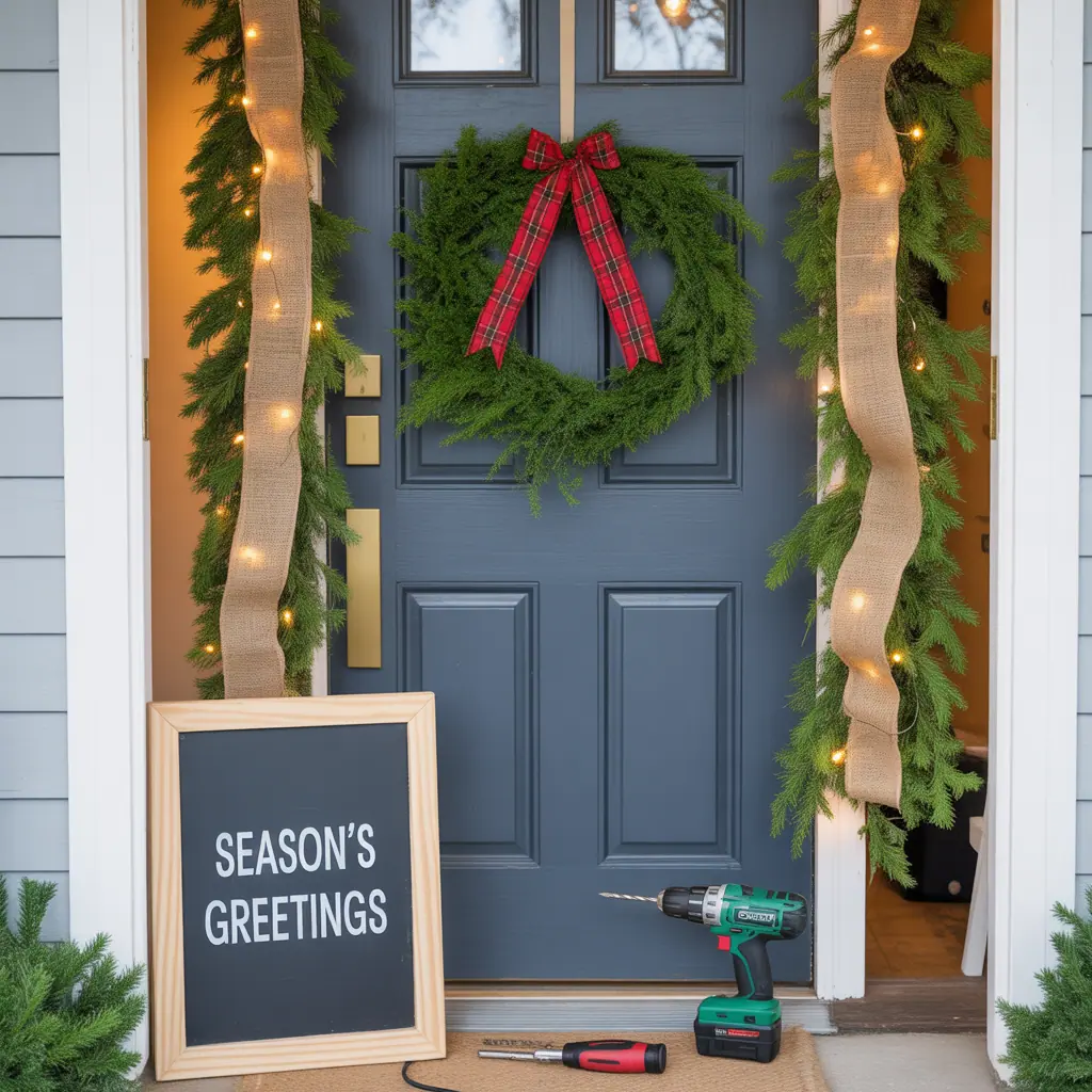 easy front door christmas decorations