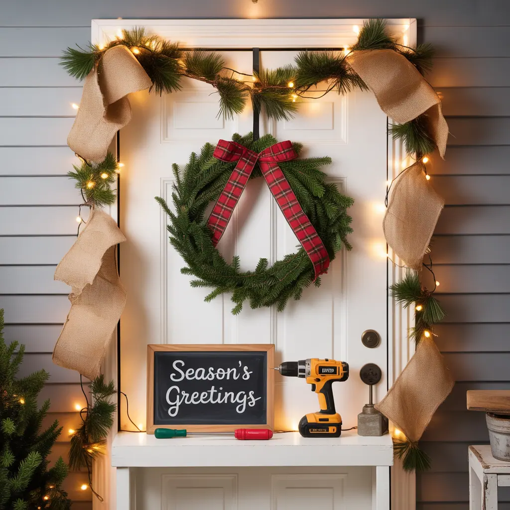 easy front door christmas decorations