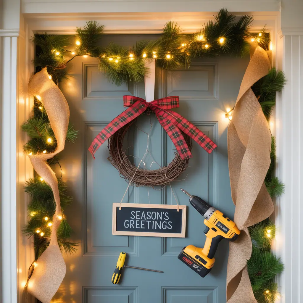easy front door christmas decorations