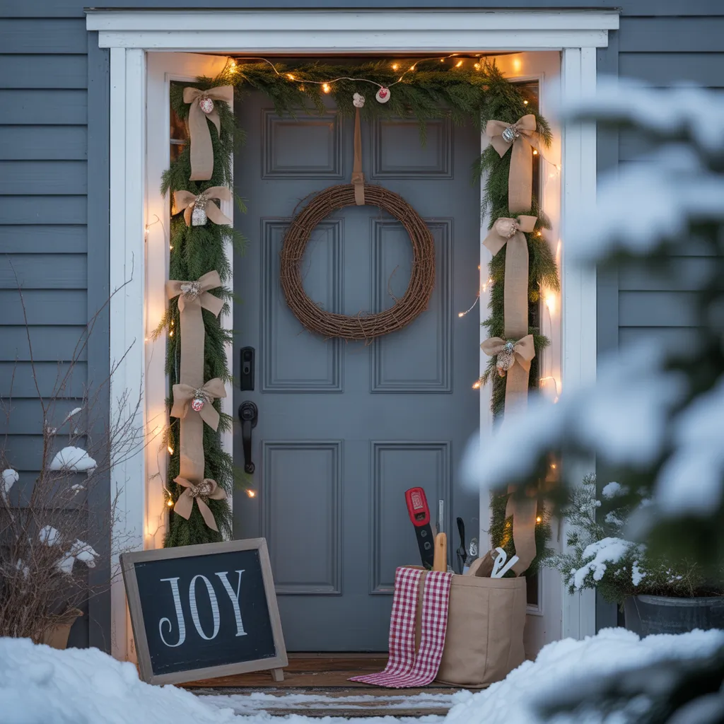 easy front door christmas decorations