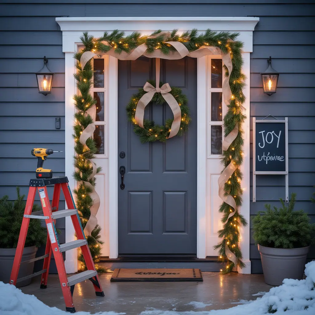 easy front door christmas decorations