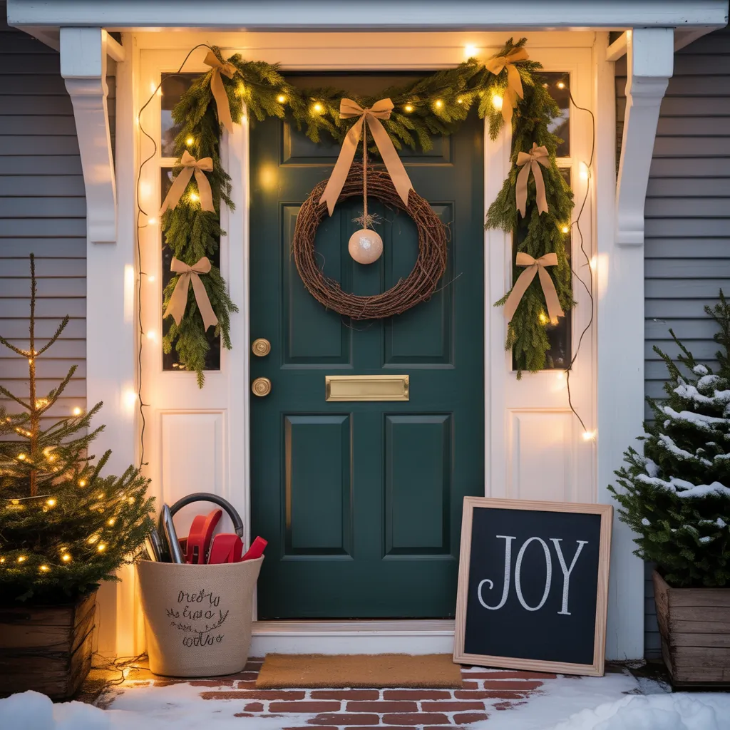 easy front door christmas decorations