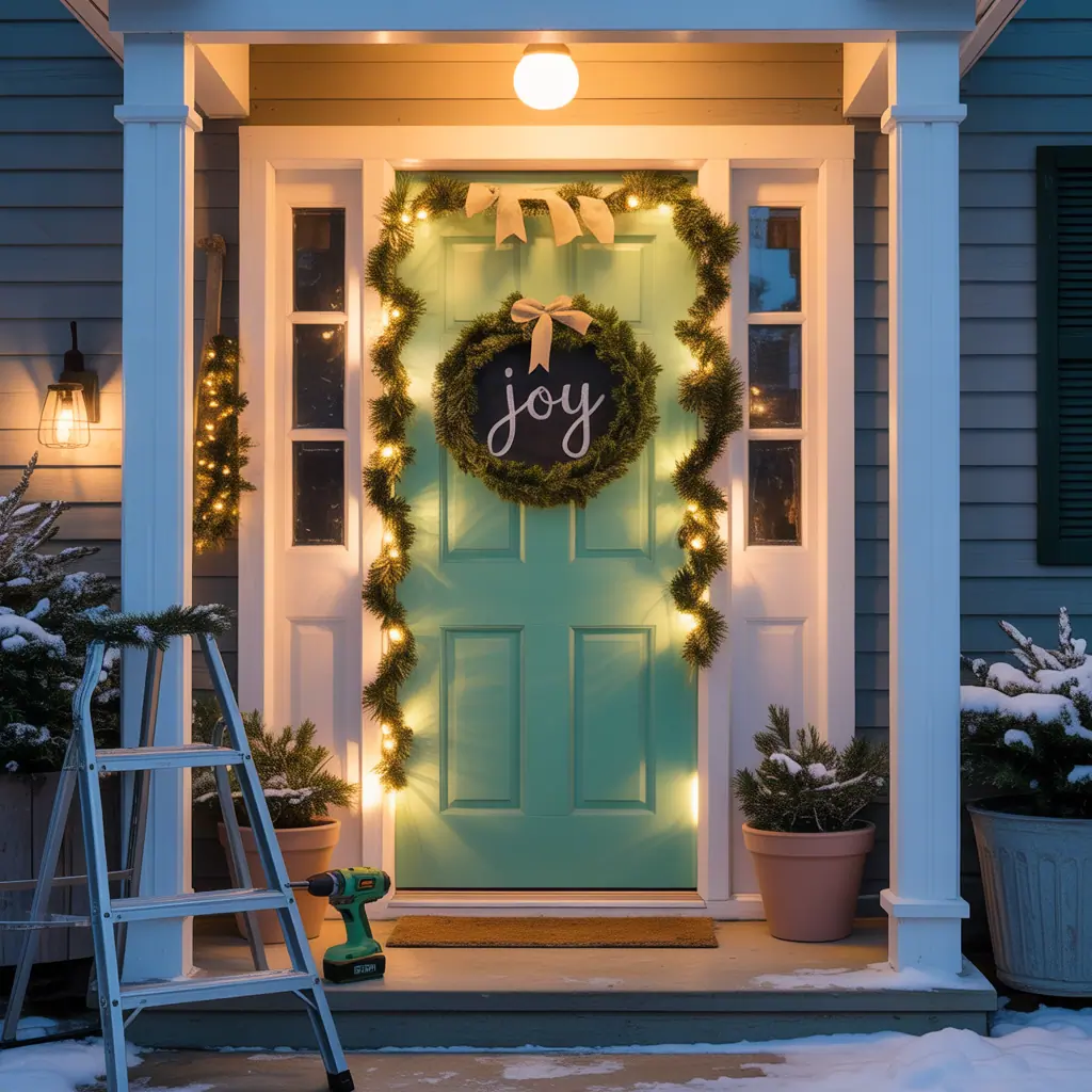 easy front door christmas decorations