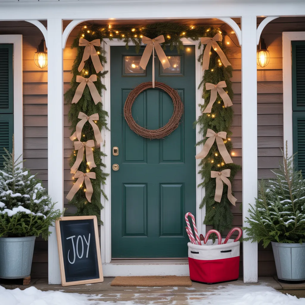 easy front door christmas decorations