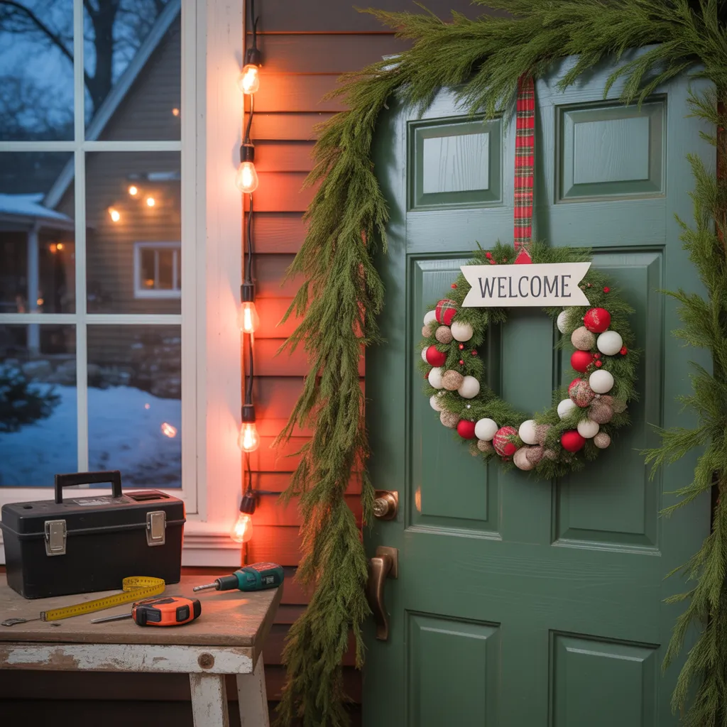 easy front door christmas decorations