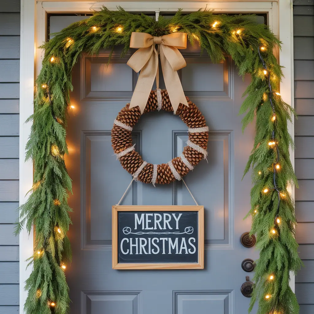 easy front door christmas decorations