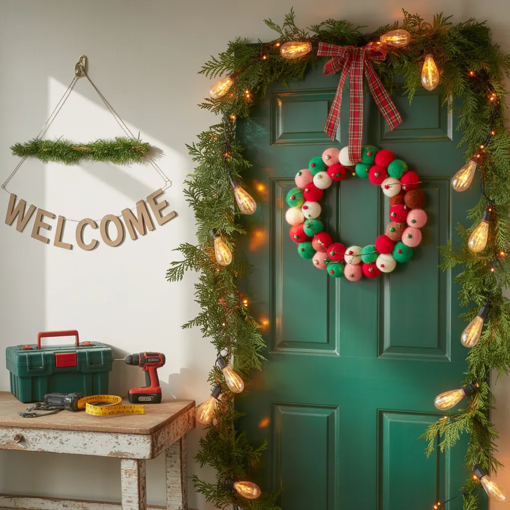 easy front door christmas decorations