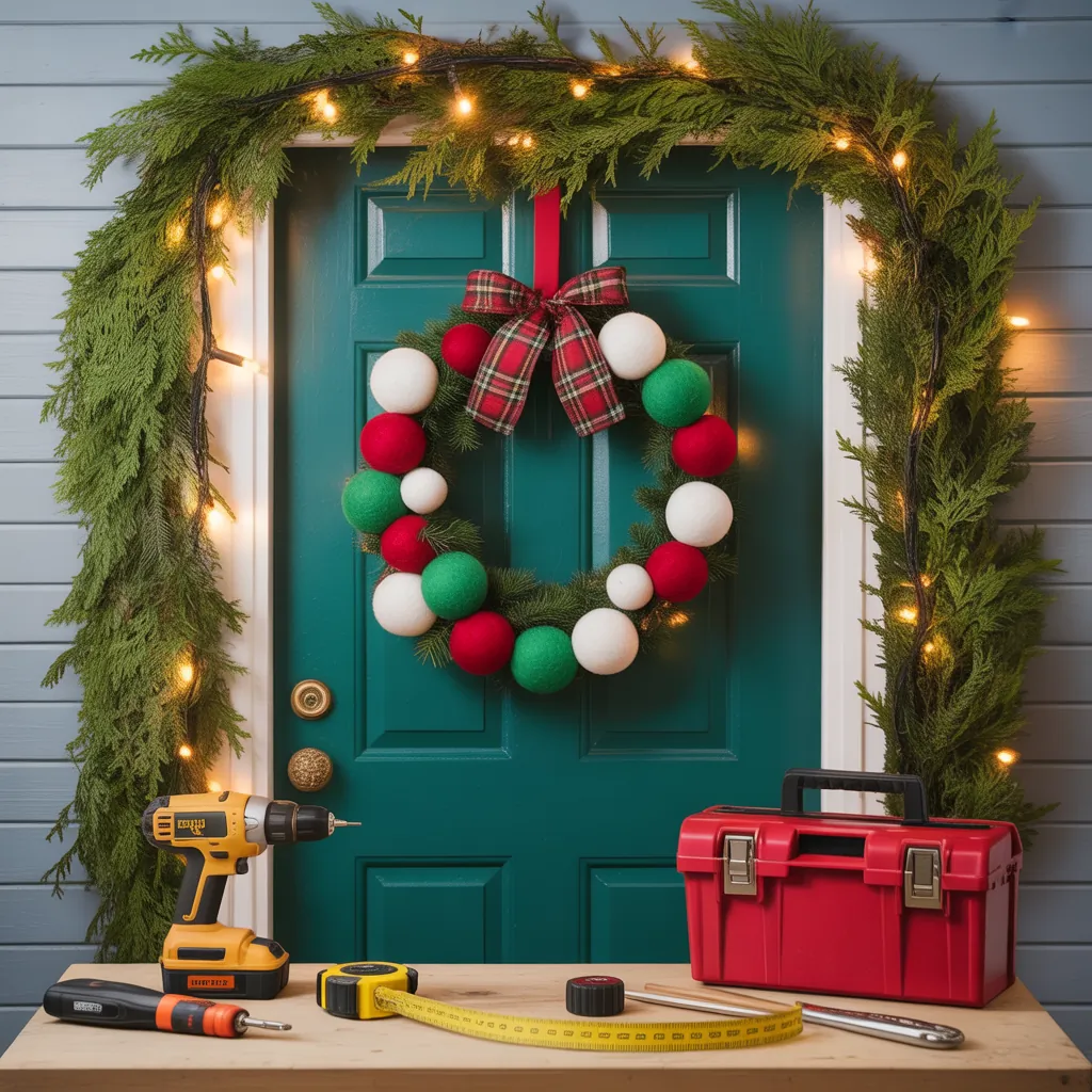 easy front door christmas decorations