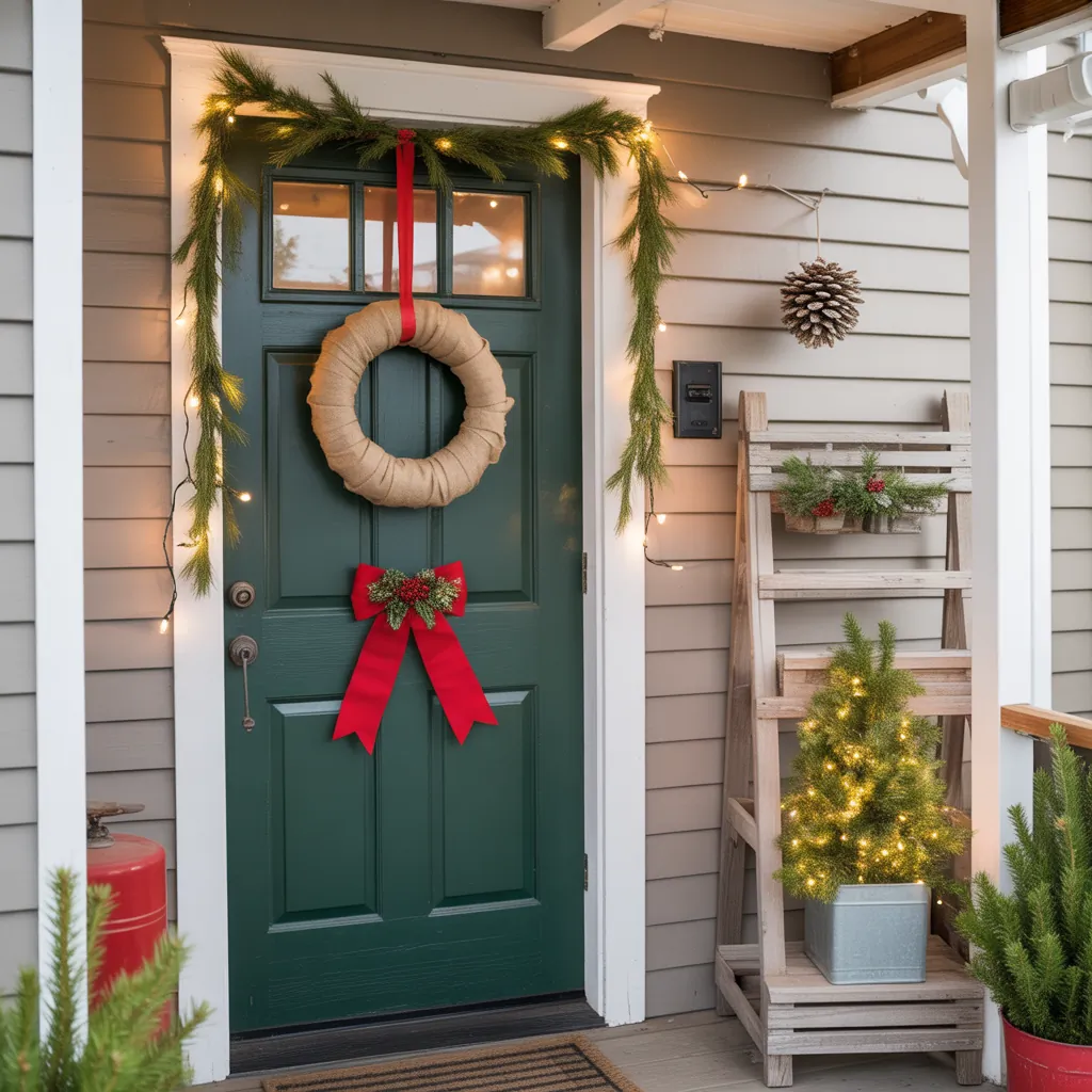 easy front door christmas decorations