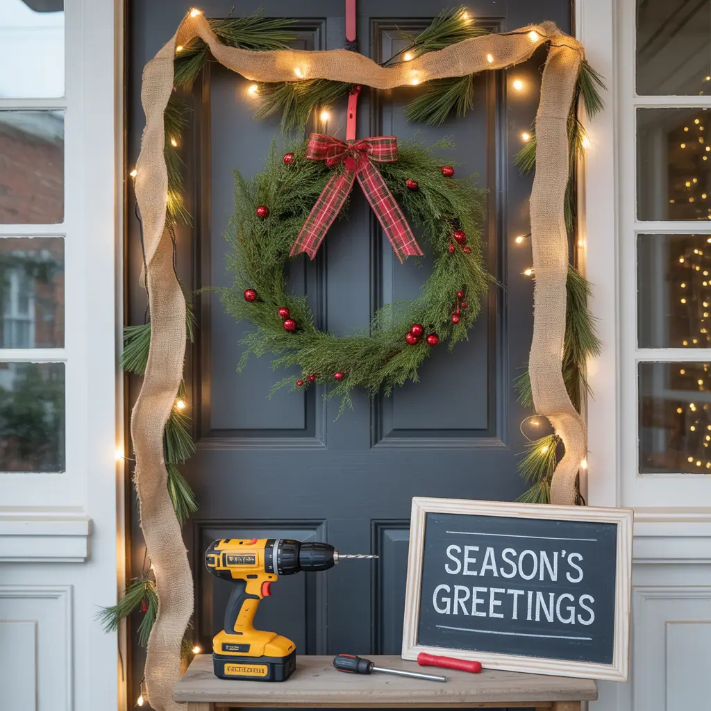 easy front door christmas decorations