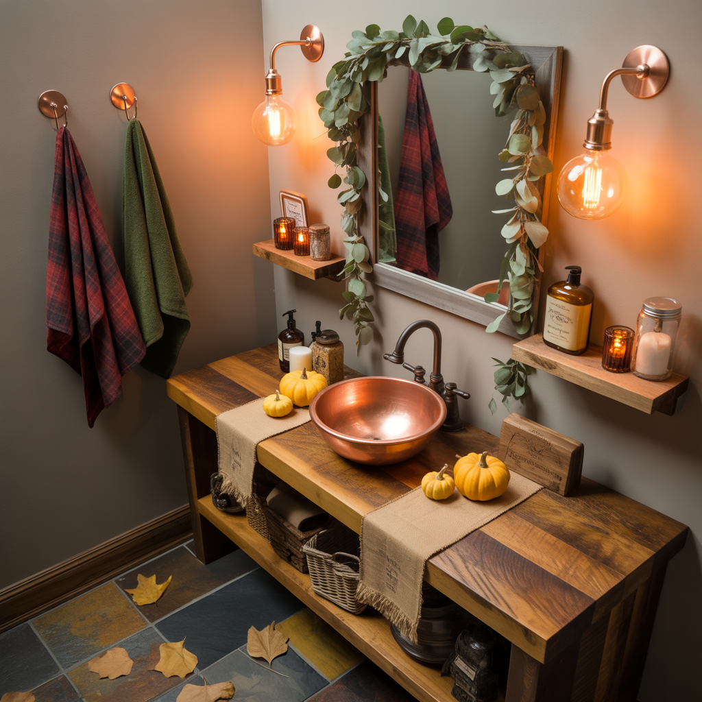 Fall Bathroom Decor