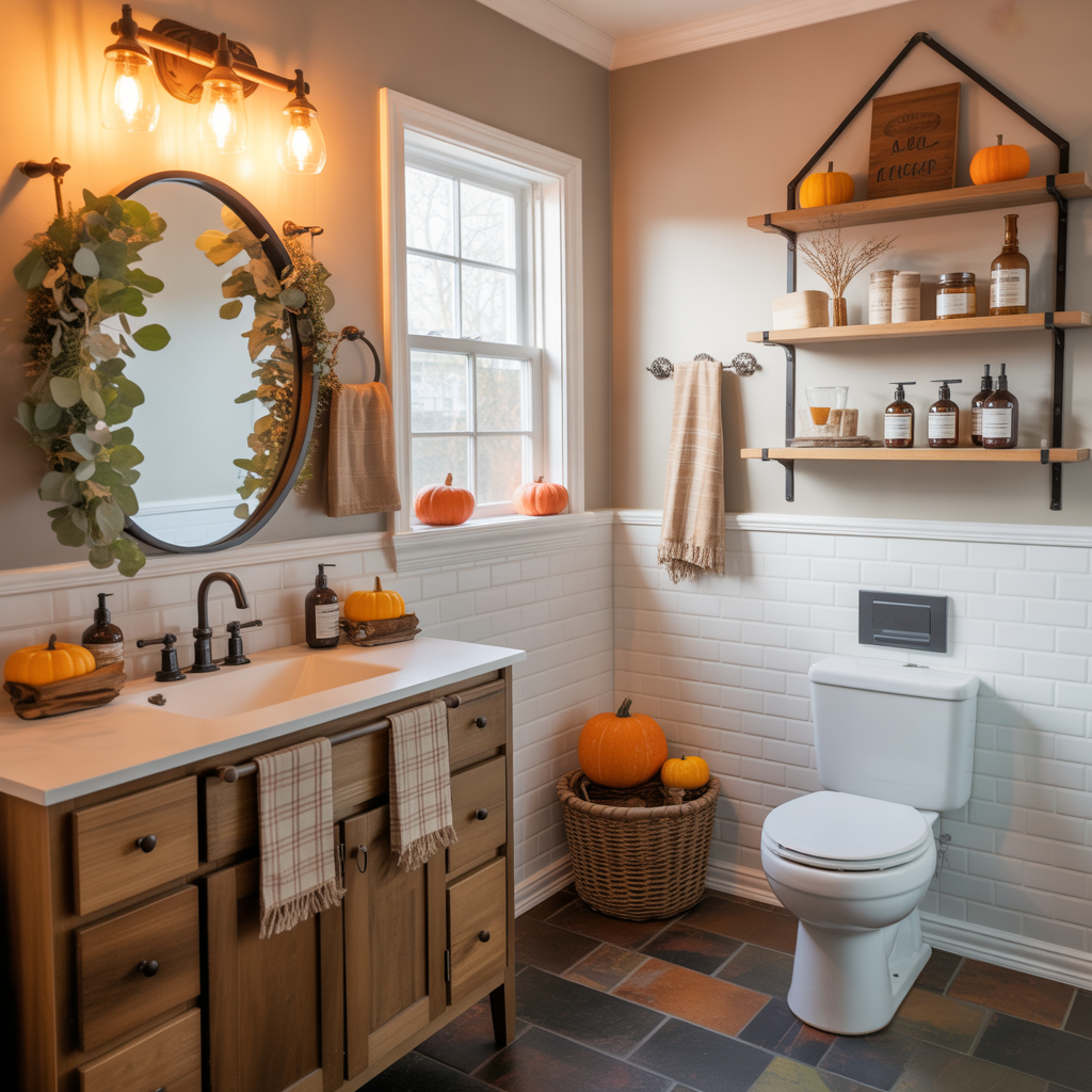Fall Bathroom Decor