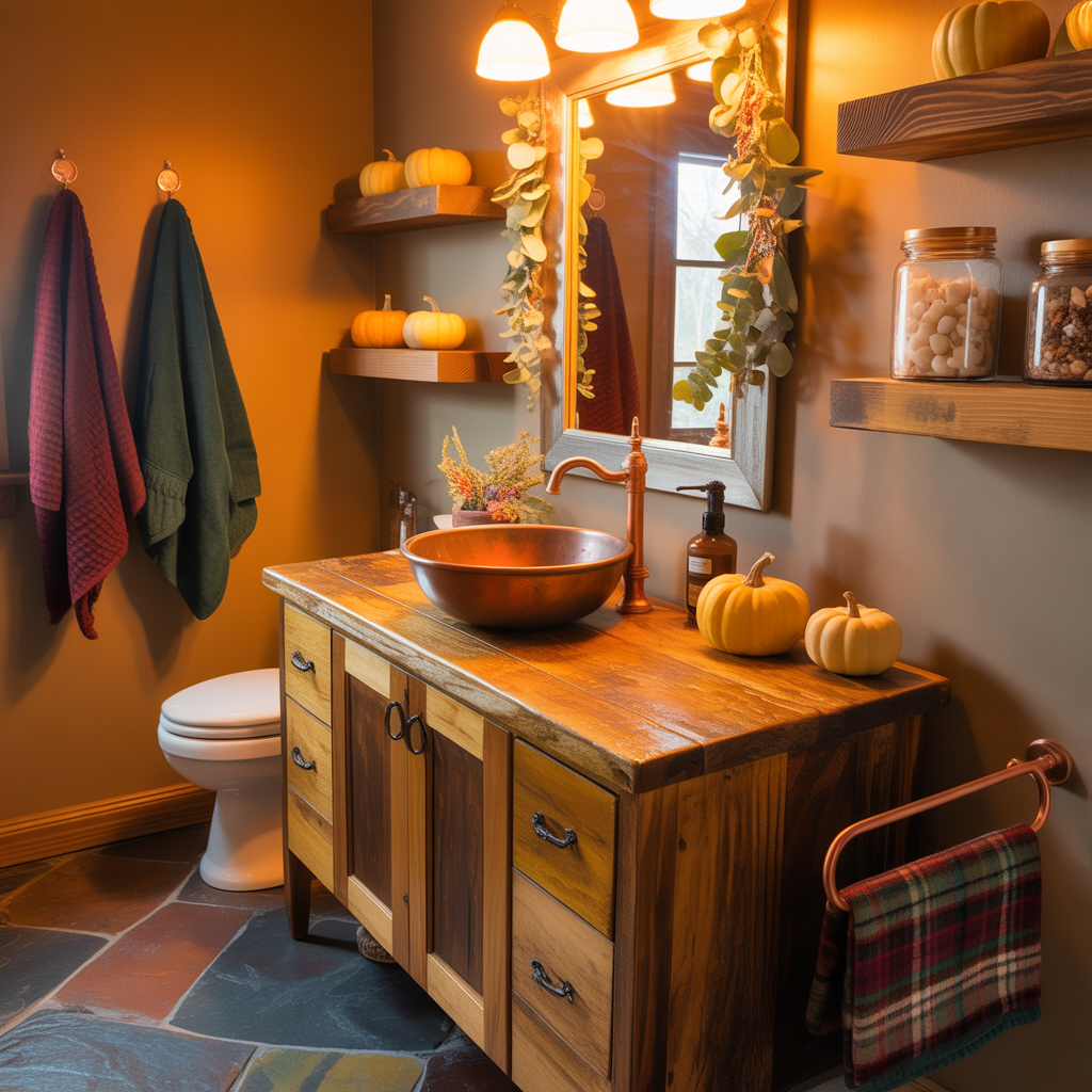Fall Bathroom Decor