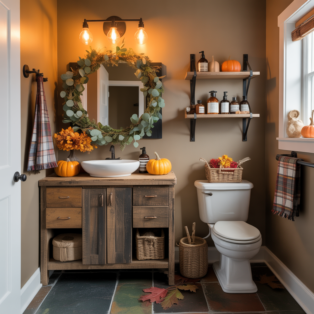Fall Bathroom Decor