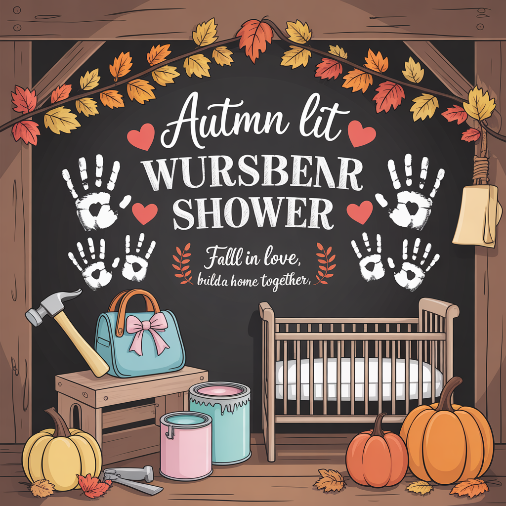 fall in love baby shower theme