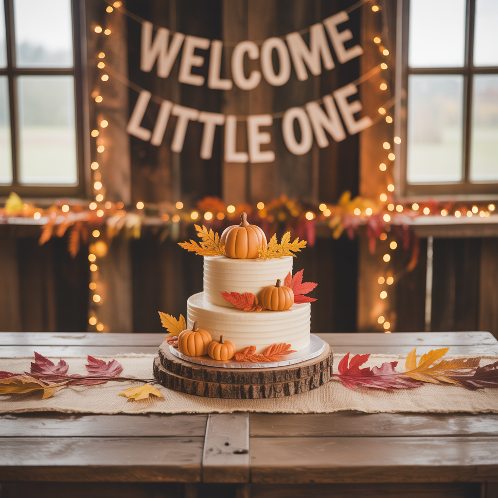 fall in love baby shower theme