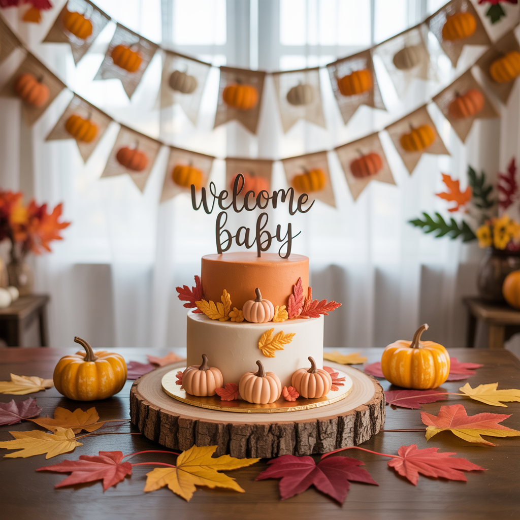 fall in love baby shower theme