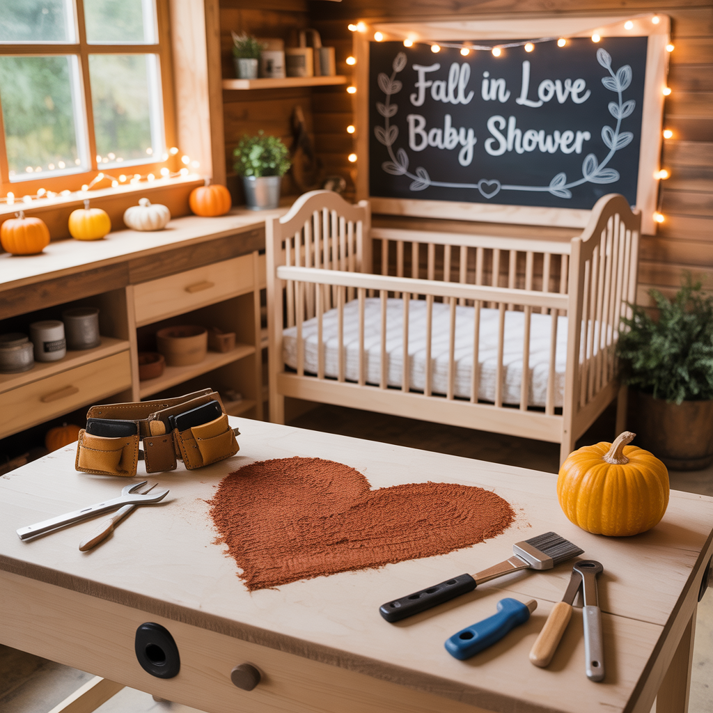 fall in love baby shower theme