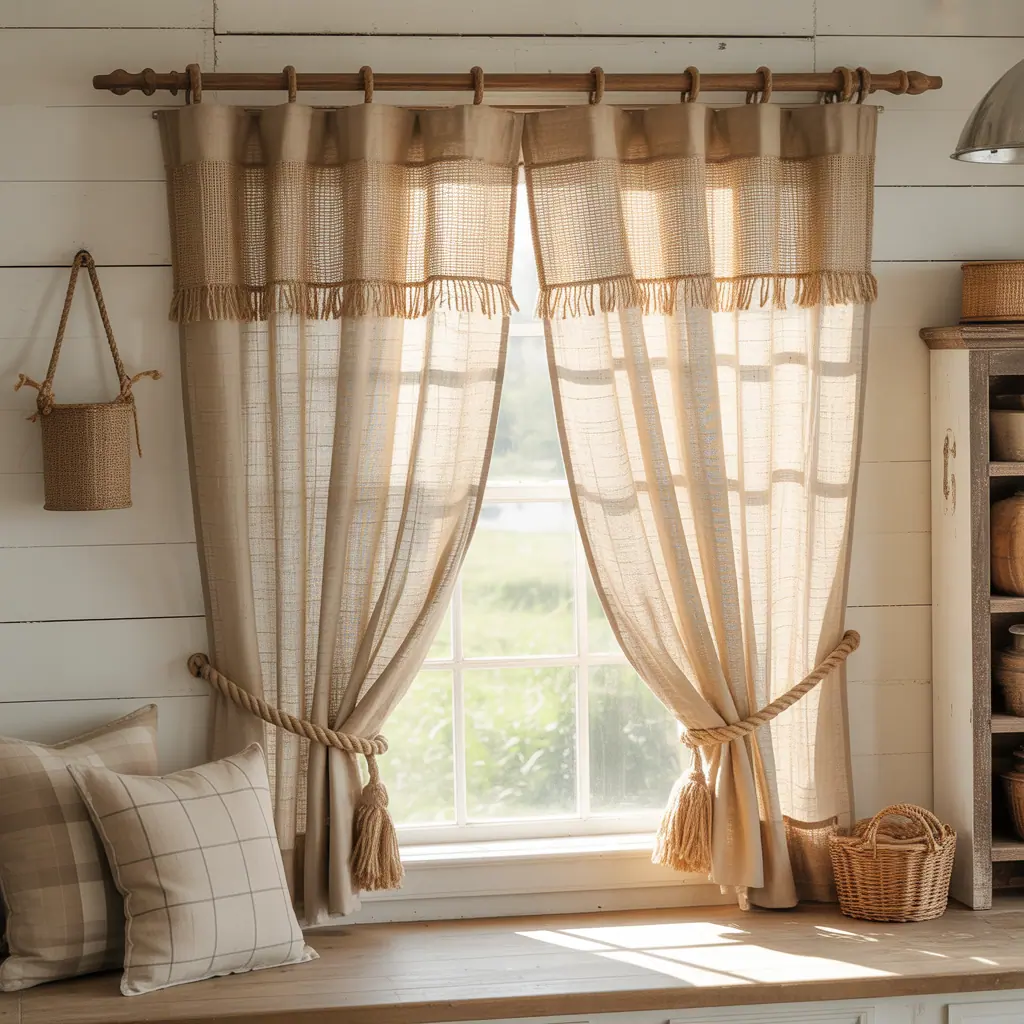 farmhouse curtains ideas