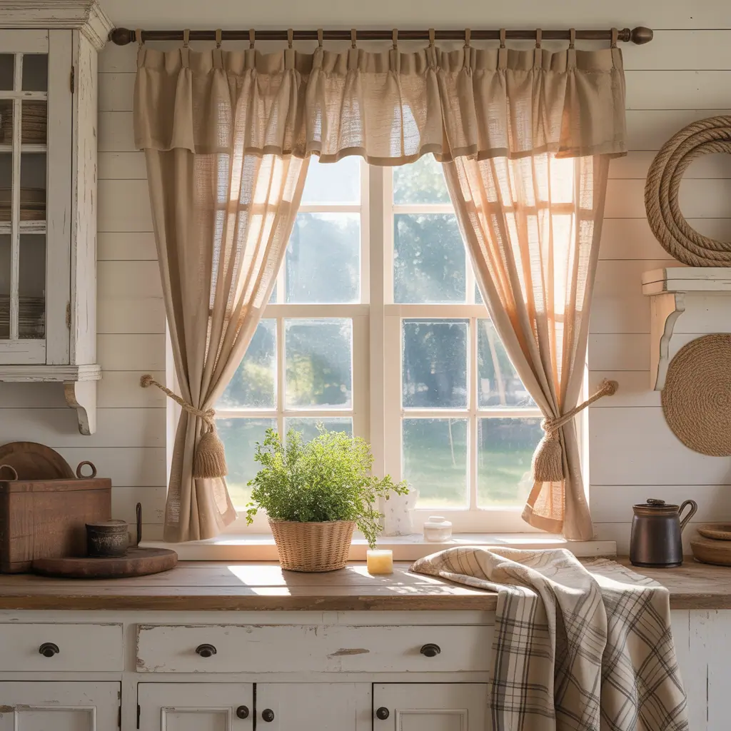 farmhouse curtains ideas