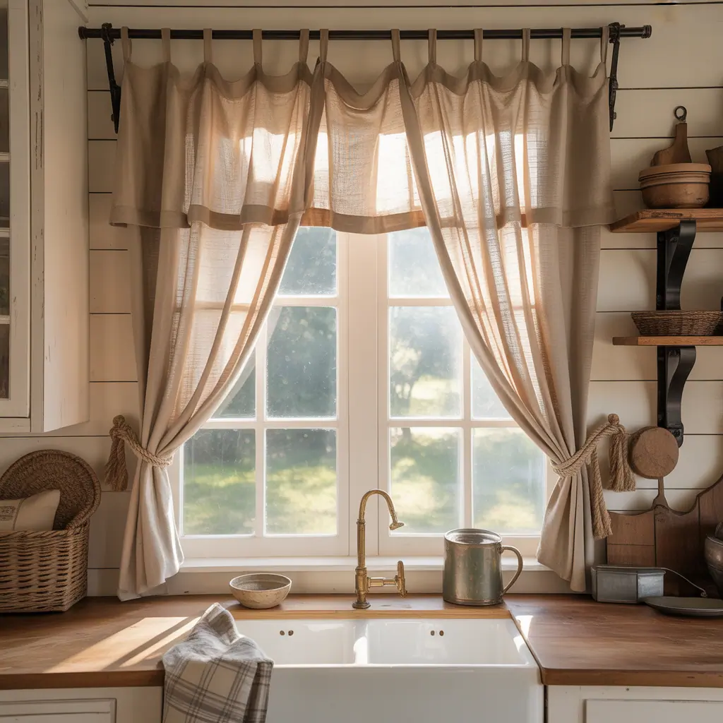 farmhouse curtains ideas