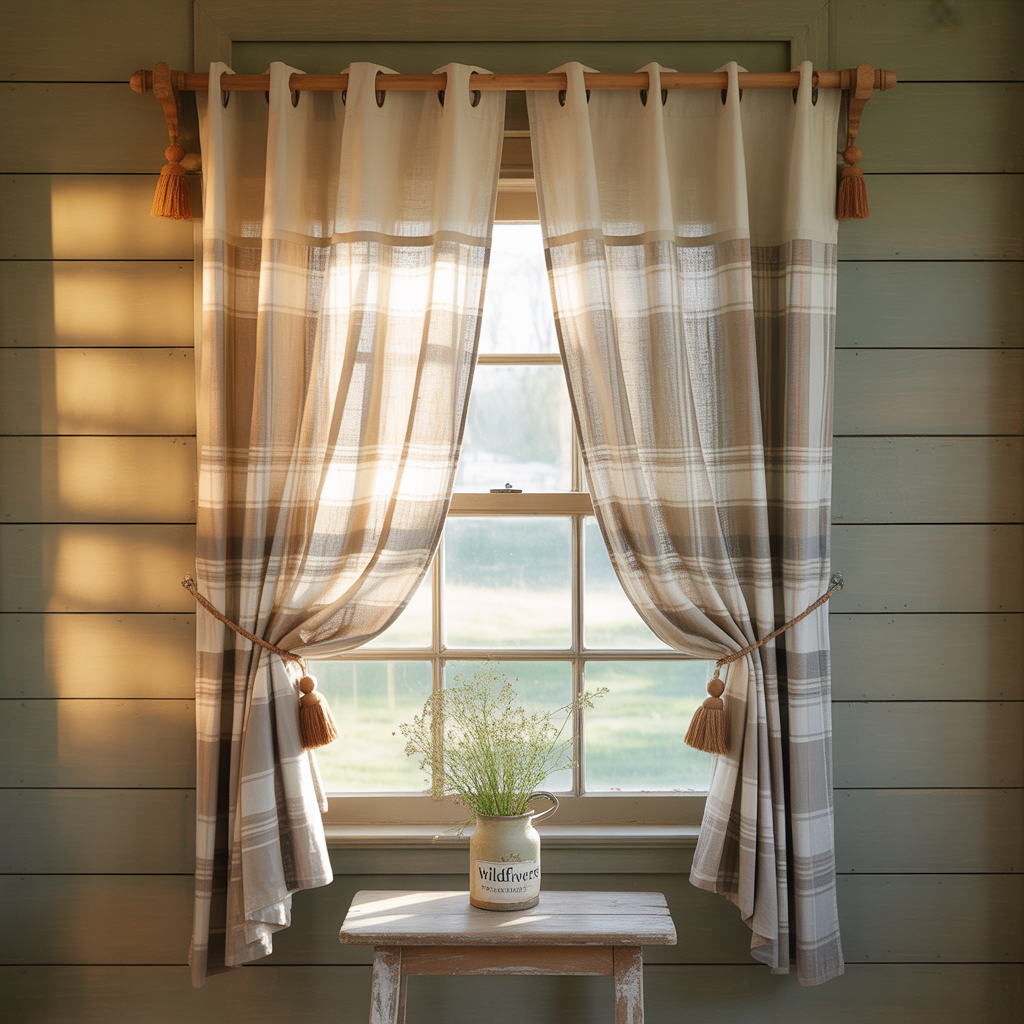 farmhouse curtains ideas
