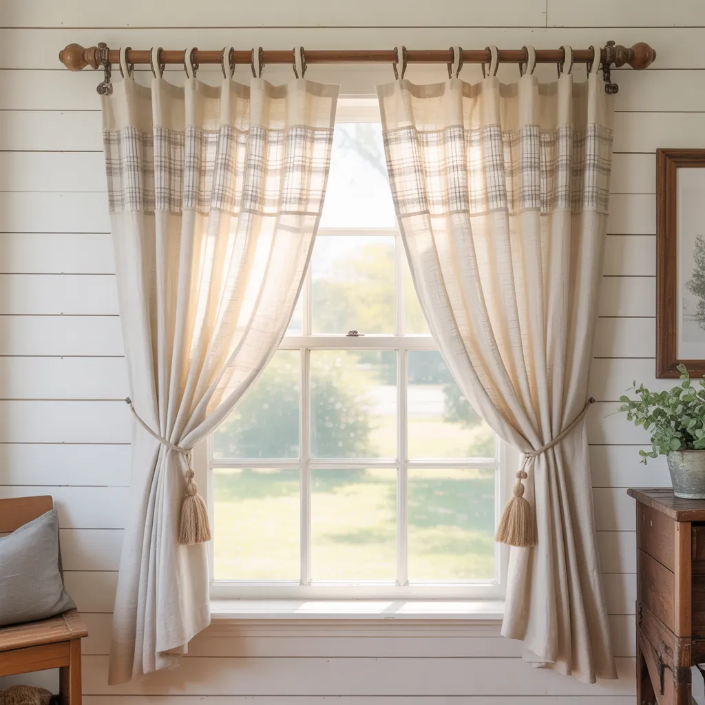 farmhouse curtains ideas