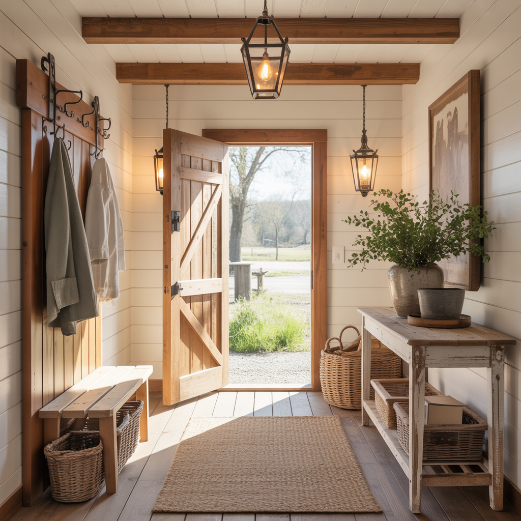 farmhouse foyer entryway