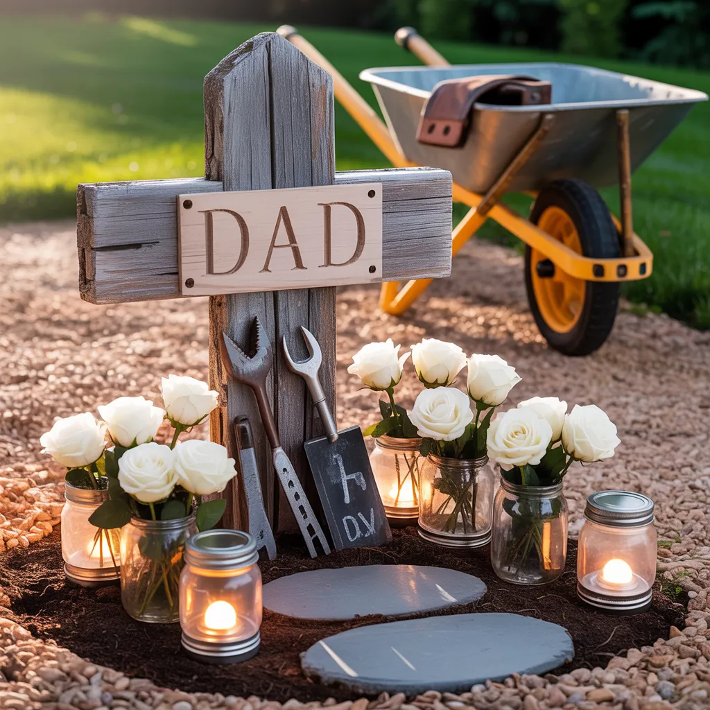 fathers day grave decoration