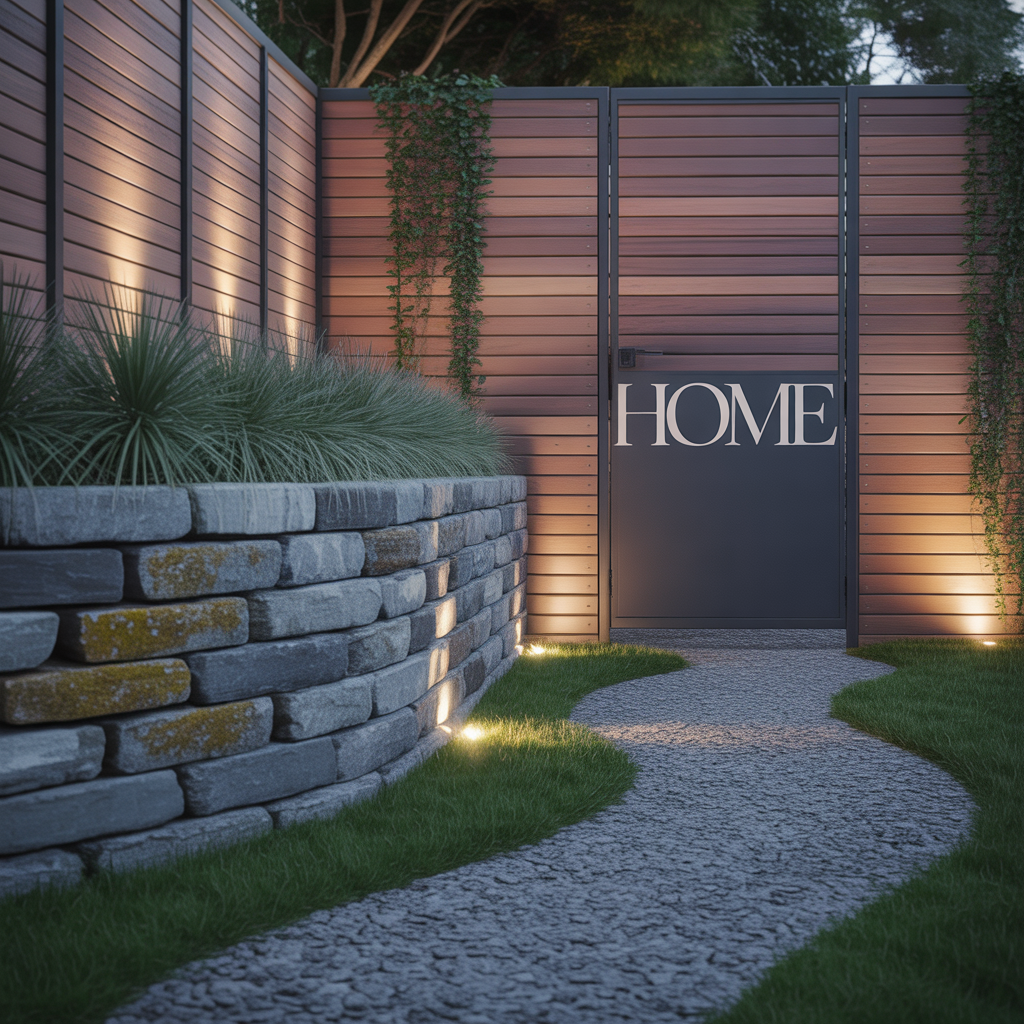 fence and retaining wall ideas