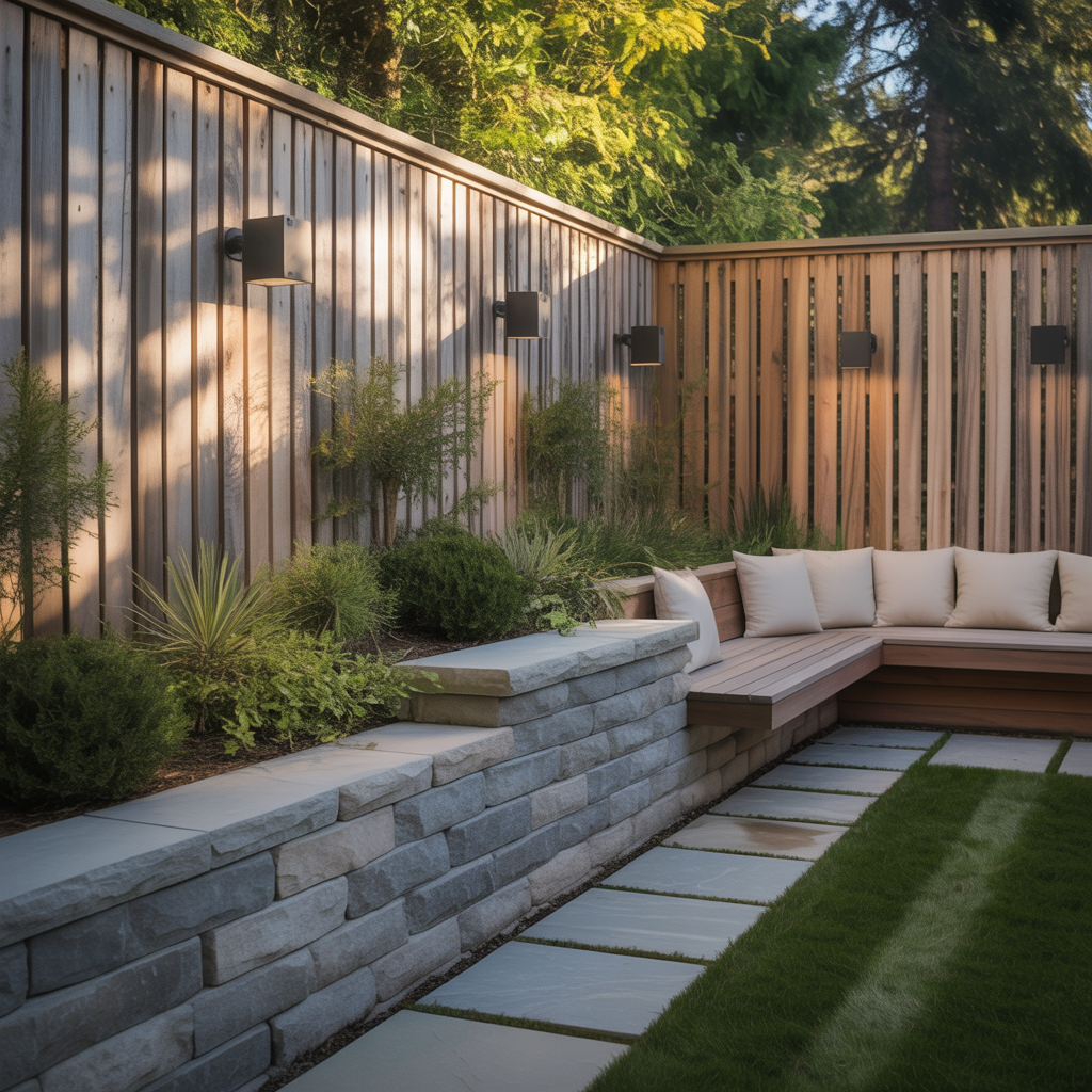 fence and retaining wall ideas