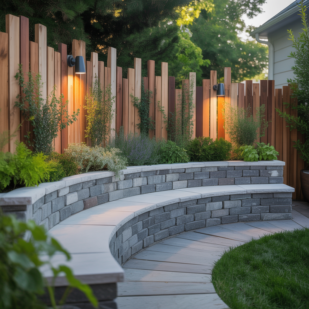 fence and retaining wall ideas