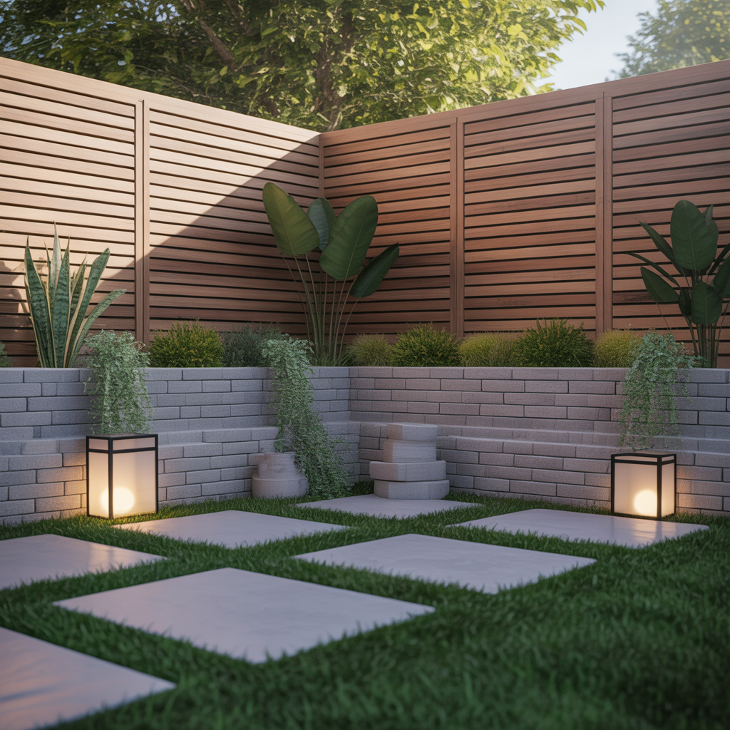 fence and retaining wall ideas