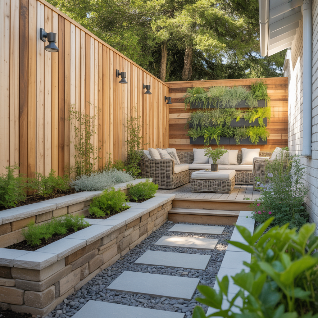 fence and retaining wall ideas