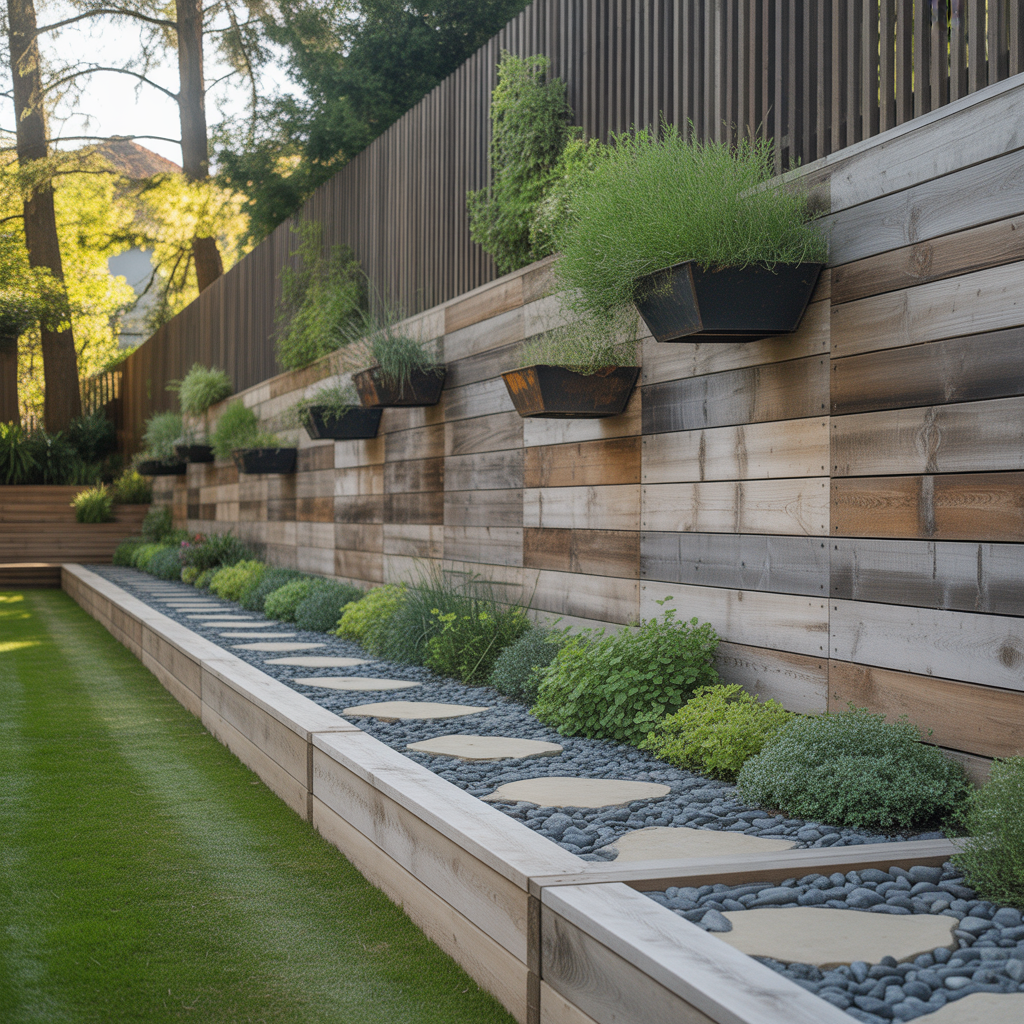 fence and retaining wall ideas