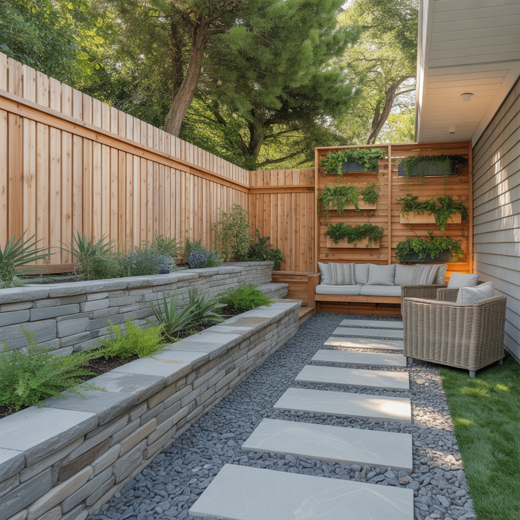 fence and retaining wall ideas