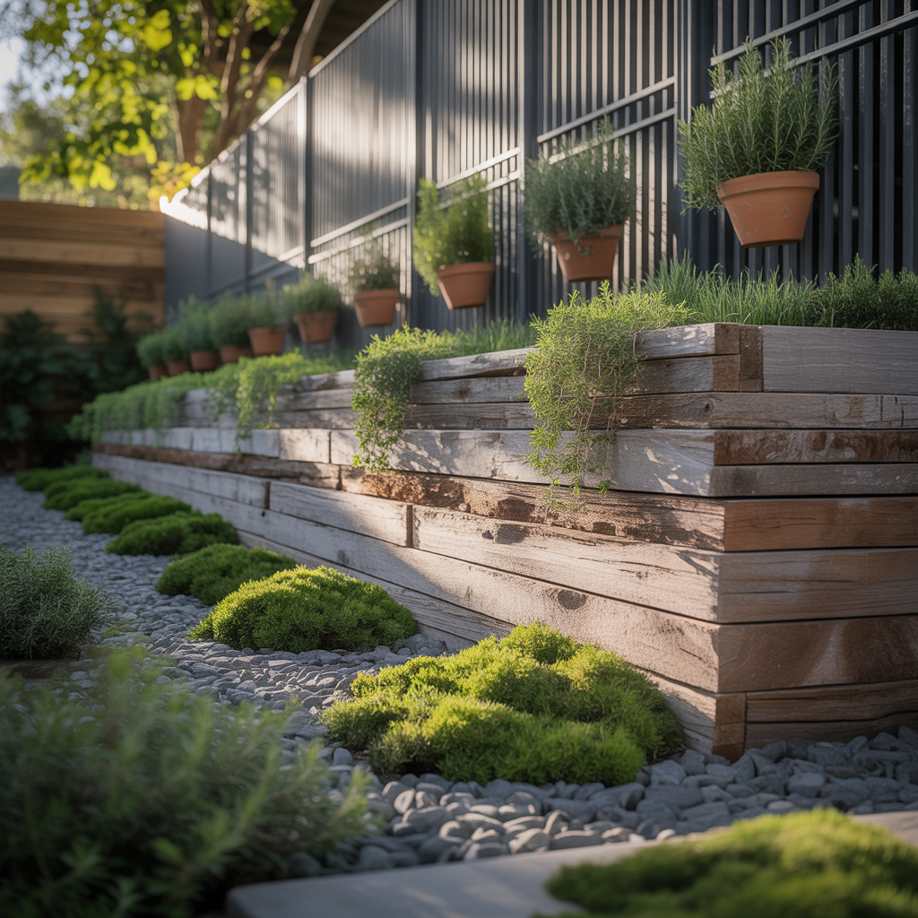 fence and retaining wall ideas