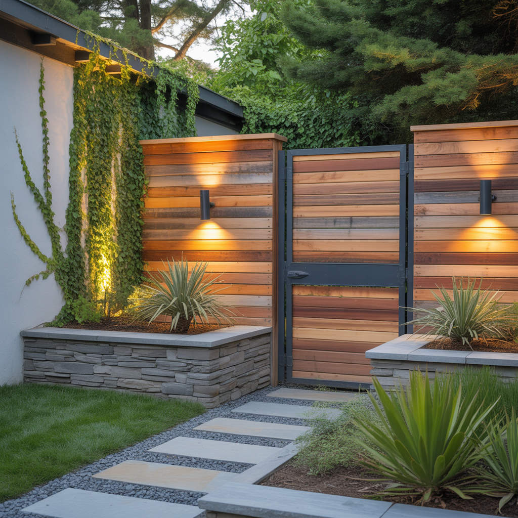 fence and retaining wall ideas