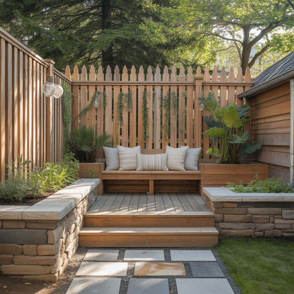 fence and retaining wall ideas
